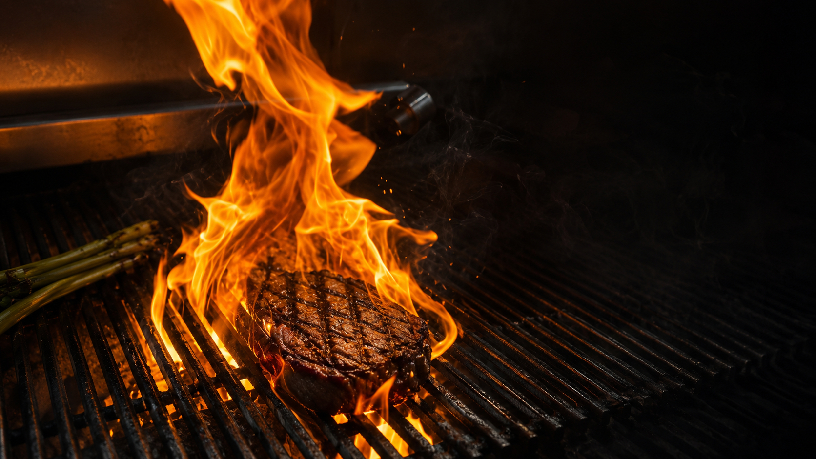 Steak over the fire