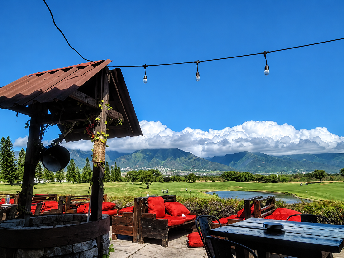 Fuego overlooking the West Maui Mountains